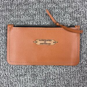 Leather Pouch Zippered Handcrafted Amsterdam Classic Everyday Brown